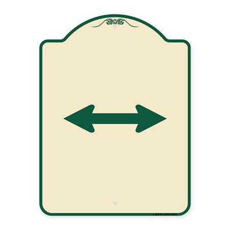Signmission Bidirectional Arrow Black Heavy-Gauge Aluminum Architectural Sign, 24" x 18", TG-1824-24312 A-DES-TG-1824-24312